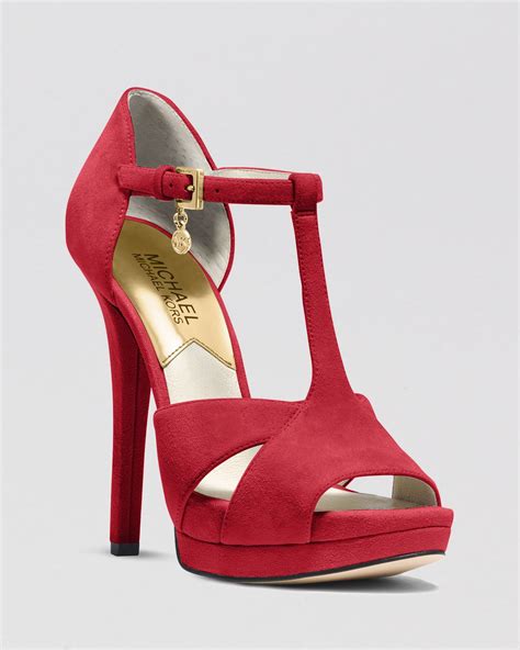 Red Michael Kors Heels for Women 